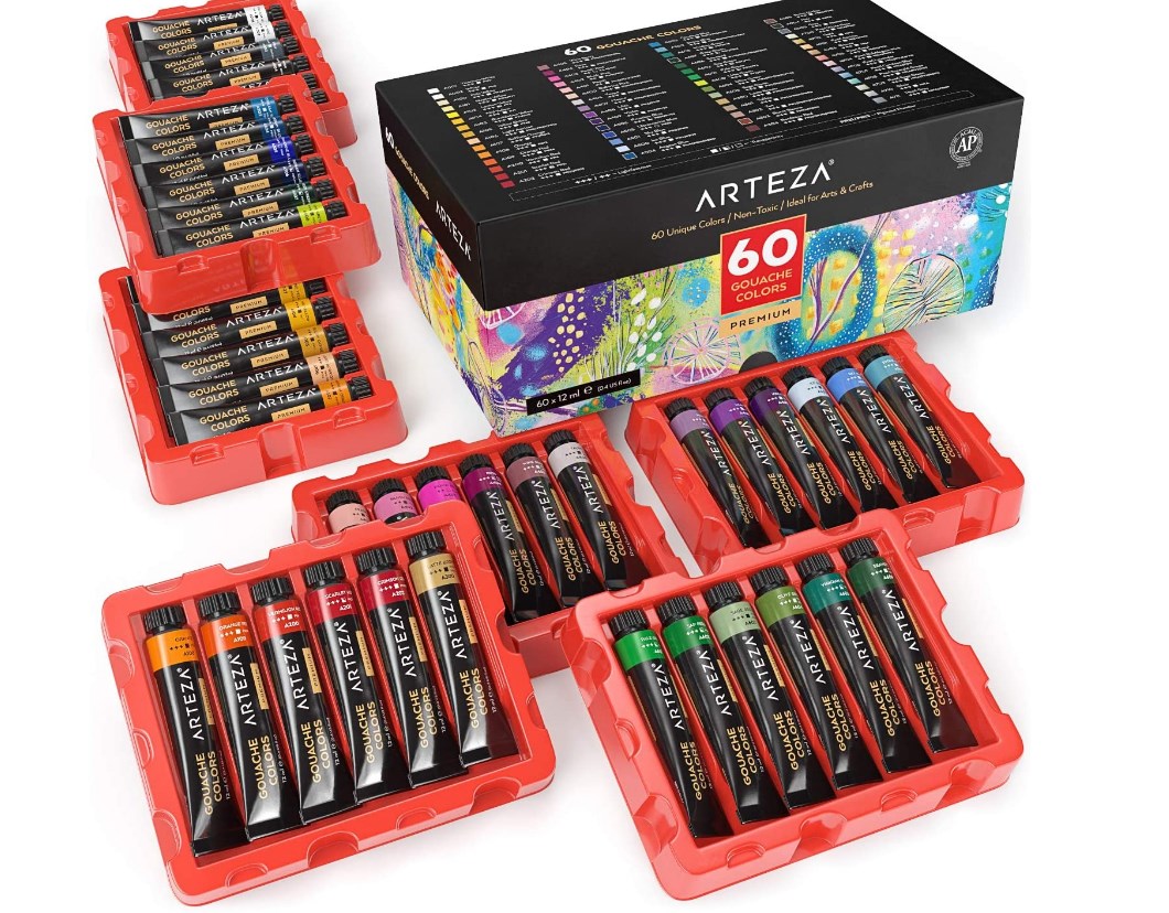 Arteza Gouache Paint Set