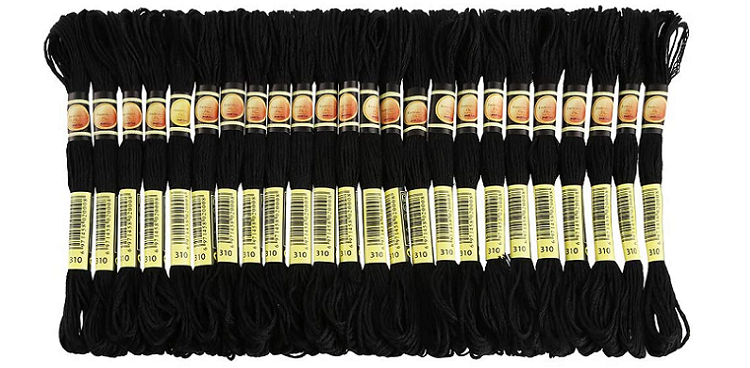 Pllieay Black Embroidery Thread